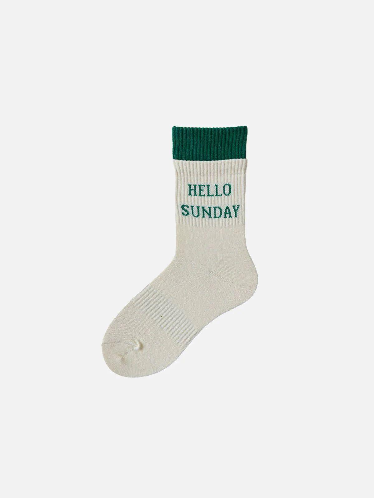 "HELLO SUNDAY" Socks Product Image