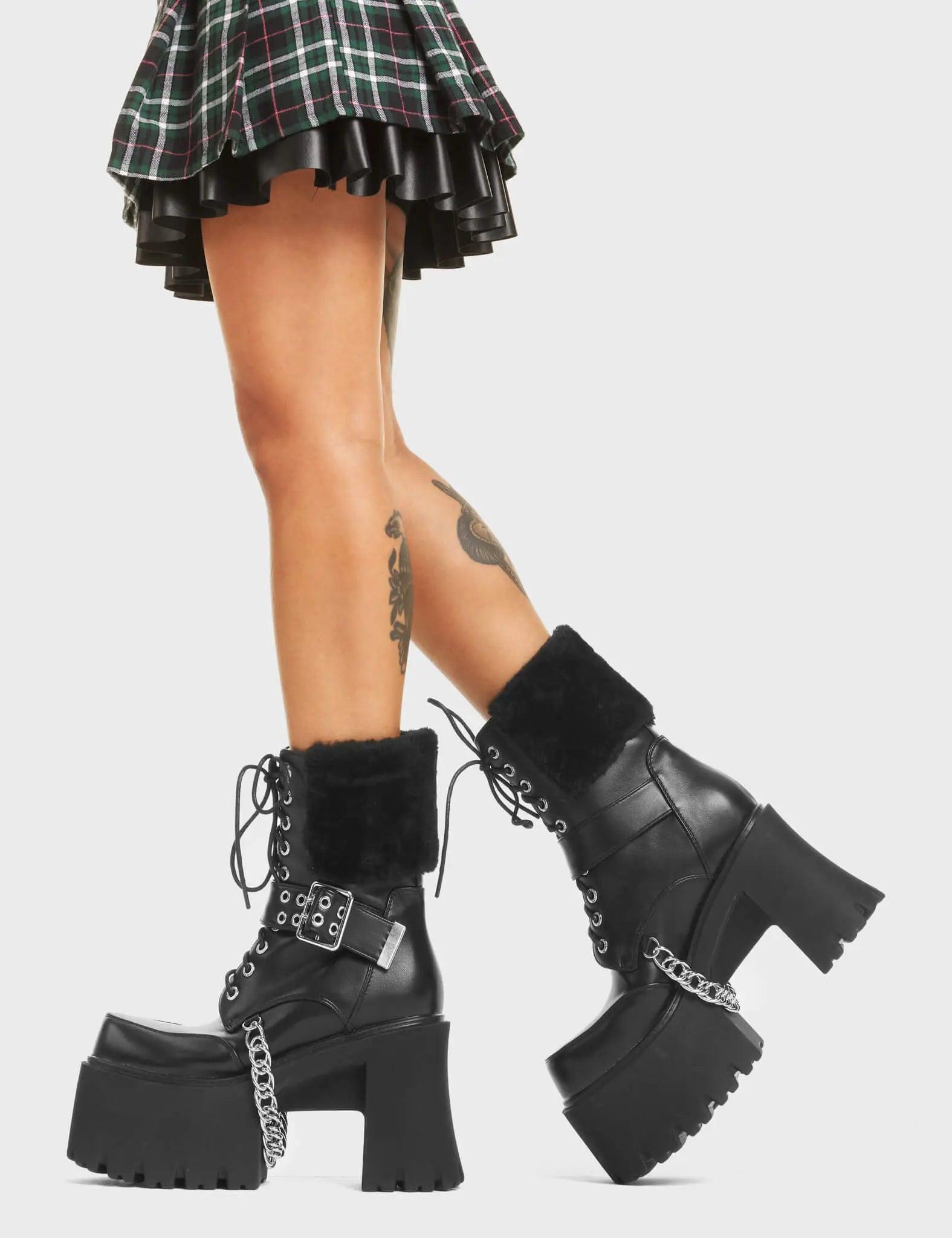 Accelerate Chunky Platform Ankle Boots Product Image