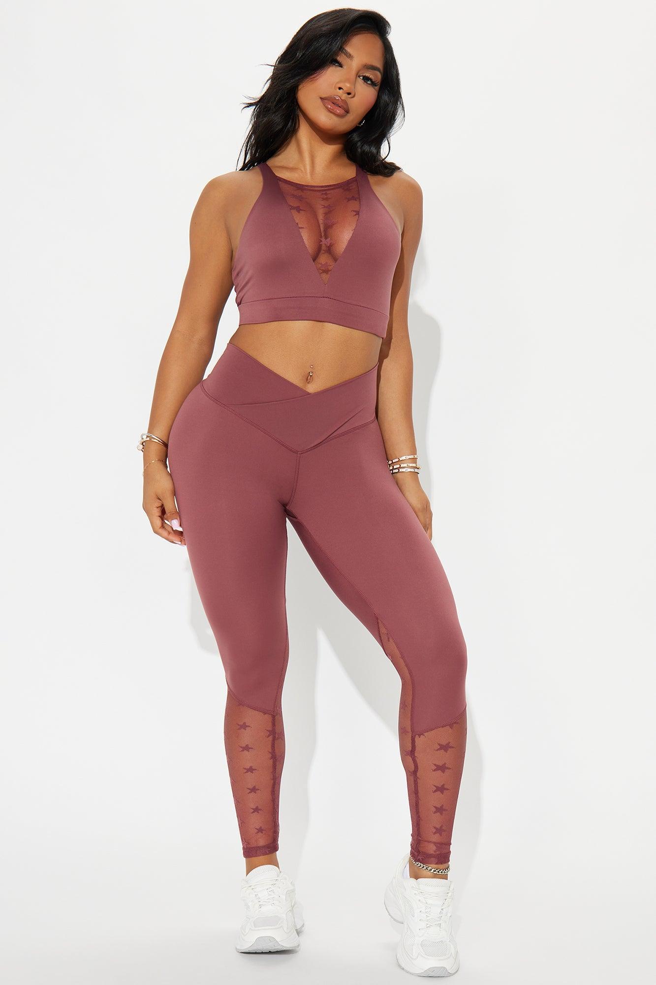 All Star Mesh Active Legging - Mauve Product Image