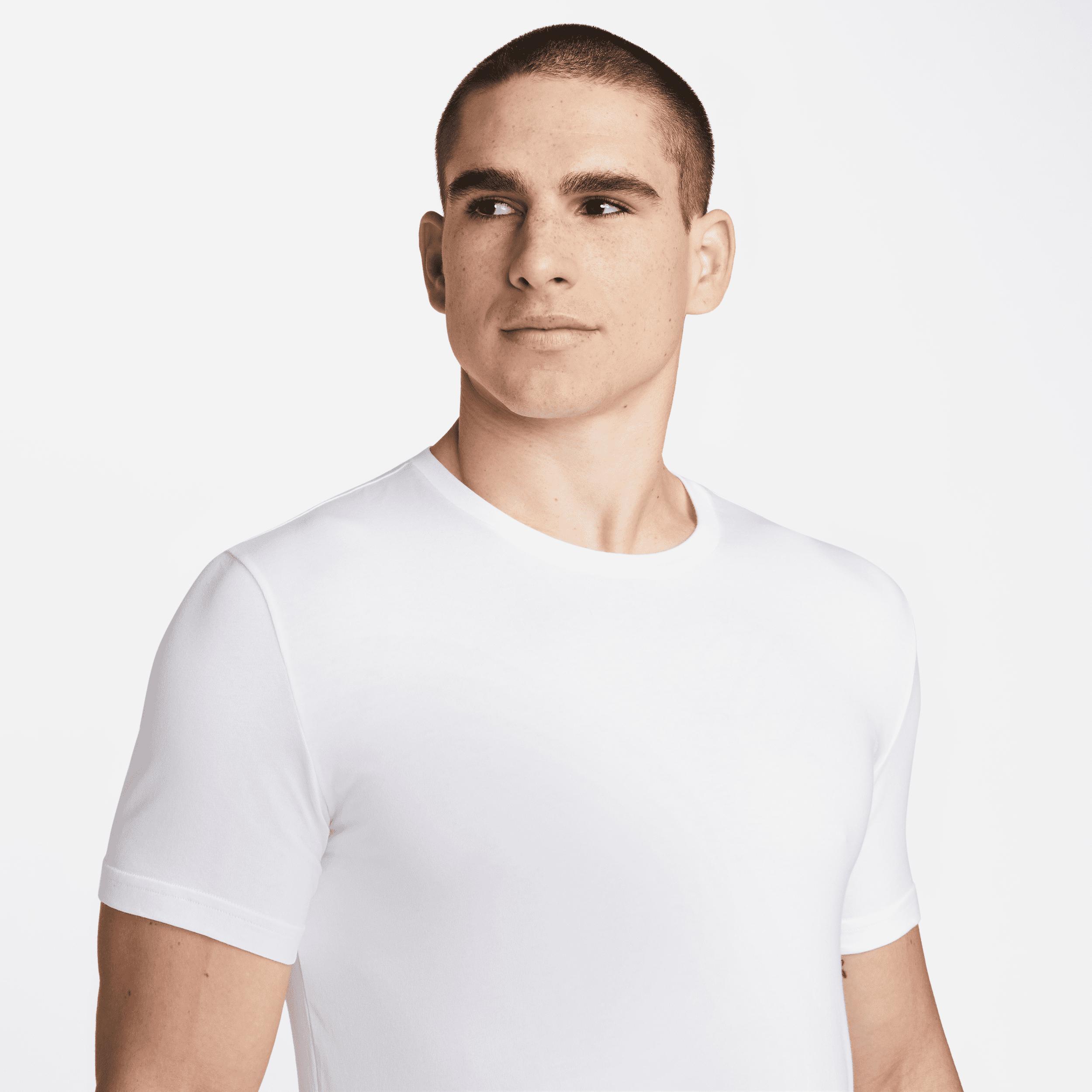 Nike Men's Dri-FIT Essential Cotton Stretch Slim Fit Crew Neck Undershirt (2-Pack) Product Image