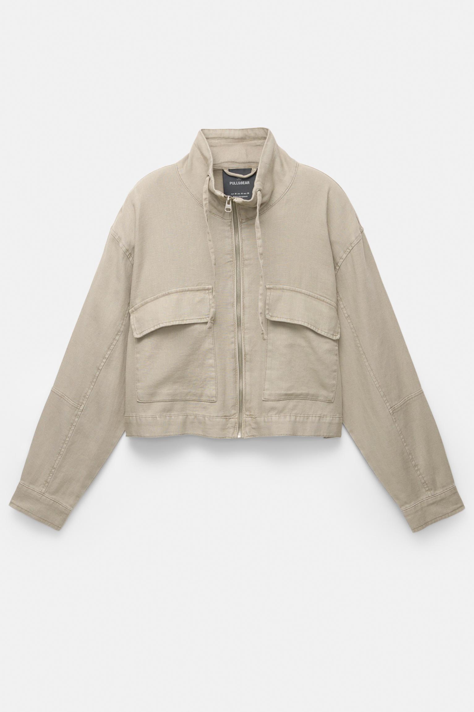 Rustic linen blend jacket Product Image