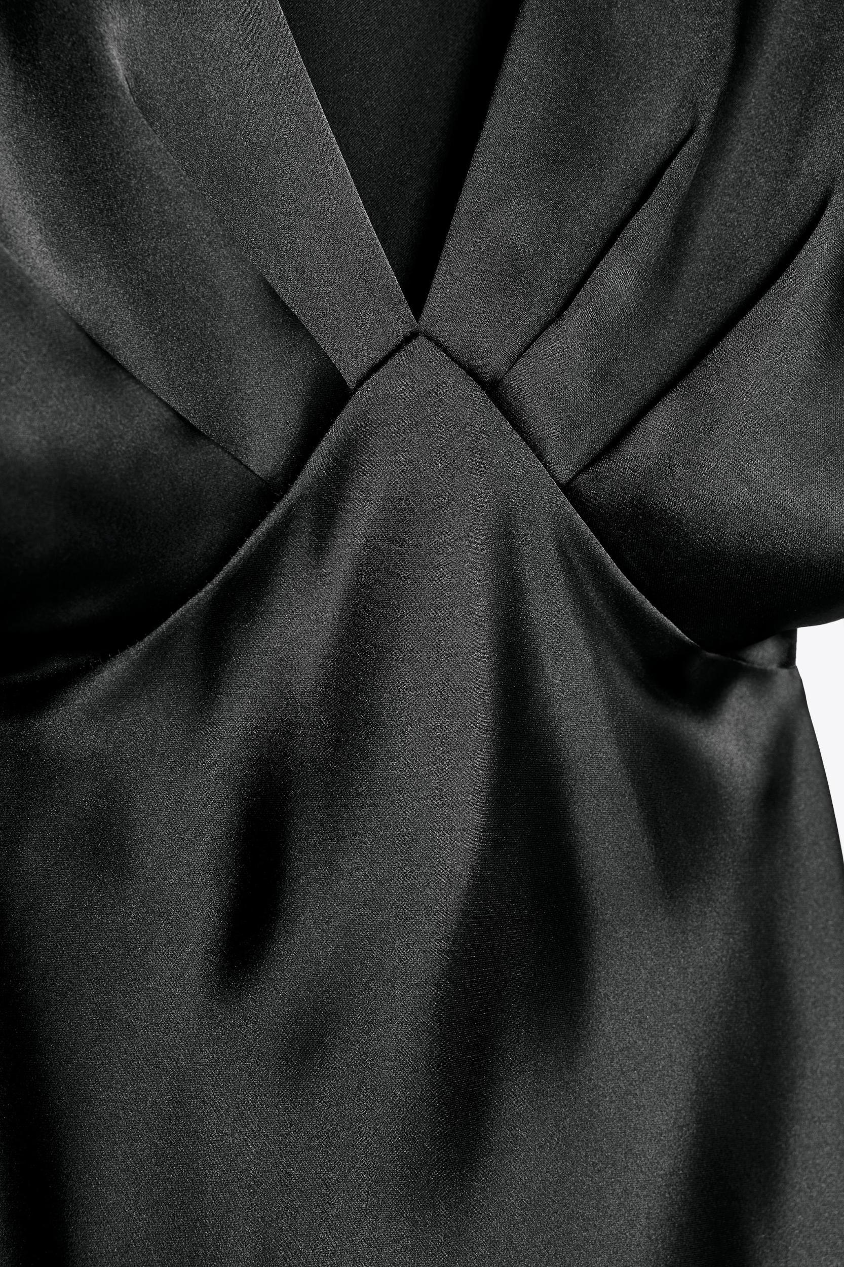 SATIN EFFECT MIDI DRESS Product Image