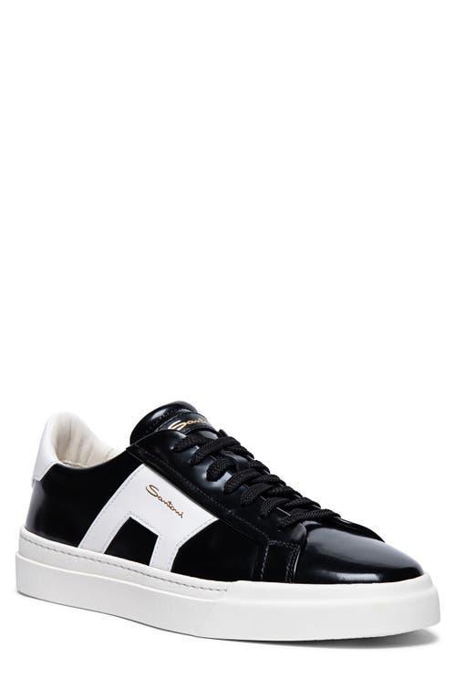 Mens Double Buckle Leather Sneakers Product Image