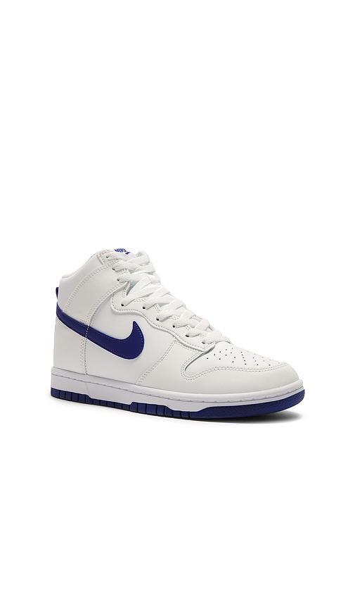 NIKE Dunk Hi Retro Sneaker In White  Concord  & Summit White Product Image