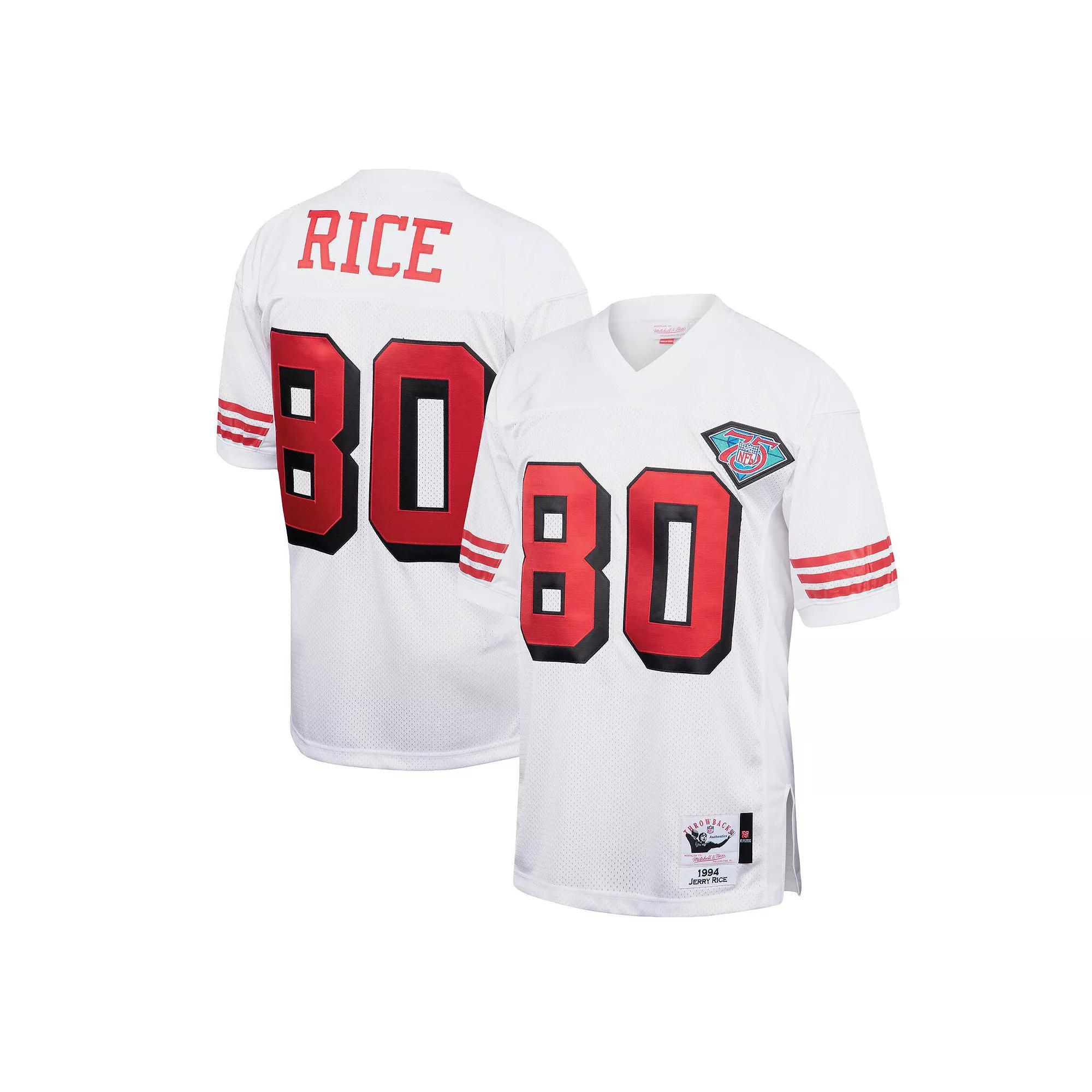 Men's Mitchell & Ness Jerry Rice White San Francisco 49ers 1994 Authentic Throwback Retired Player Jersey, Size: 52 Product Image