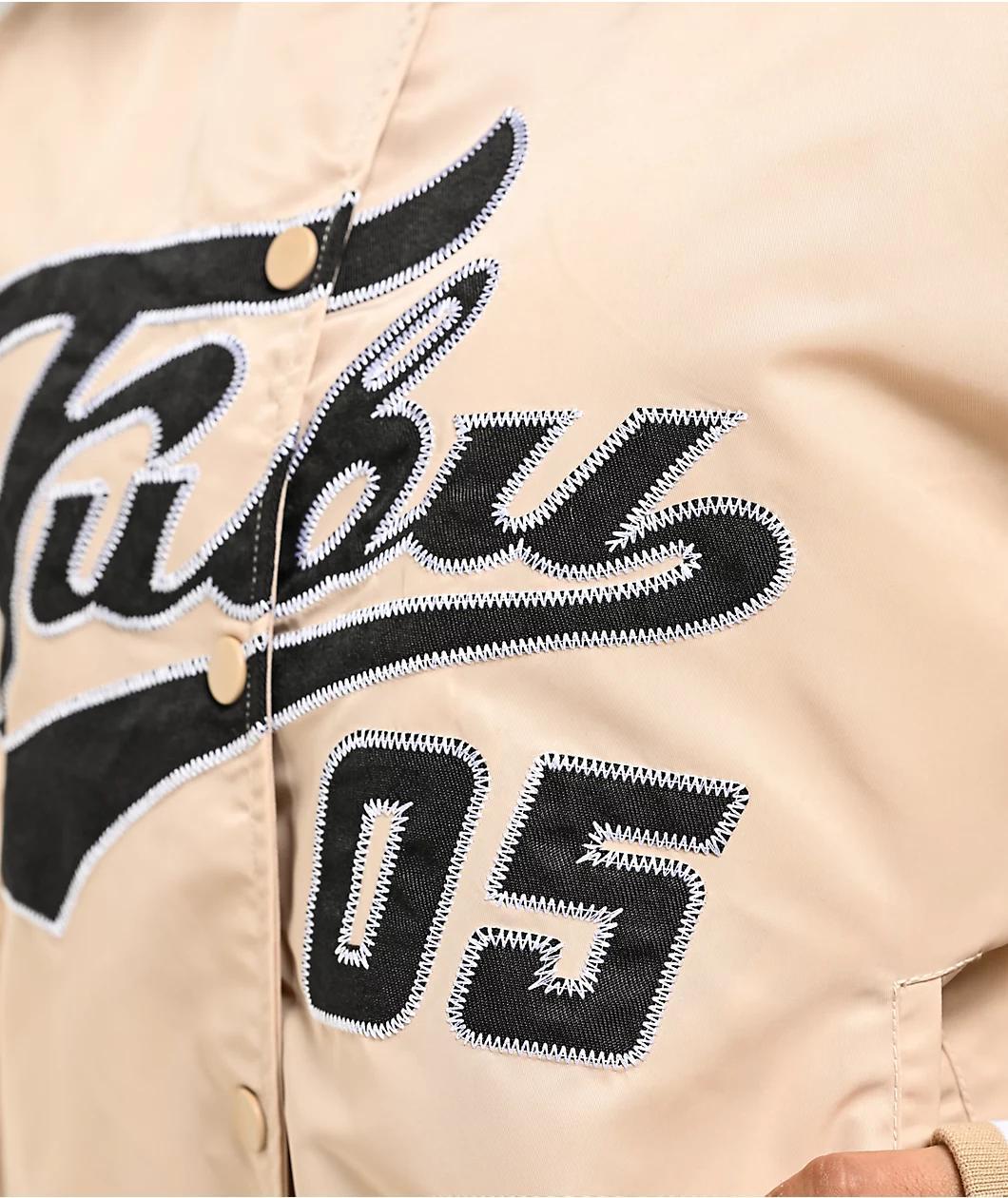 FUBU Logo Beige Varsity Jacket Product Image