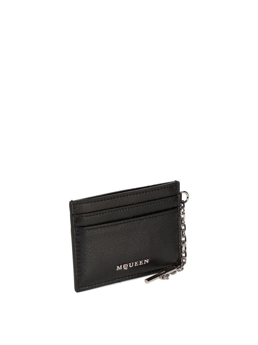 ALEXANDER MCQUEEN "sling" Card Holder In Black Product Image