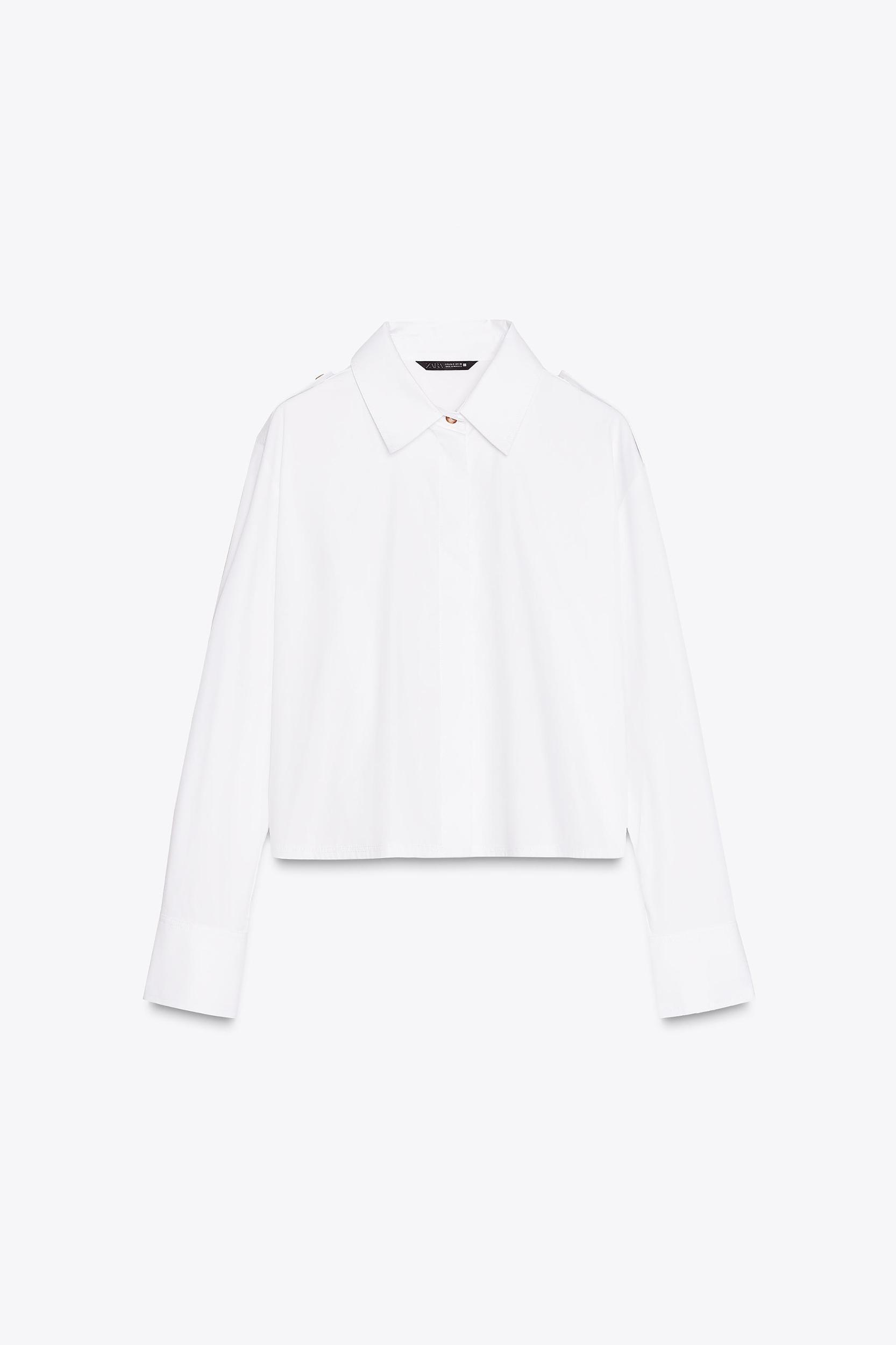 CROPPED POPLIN SHIRT Product Image