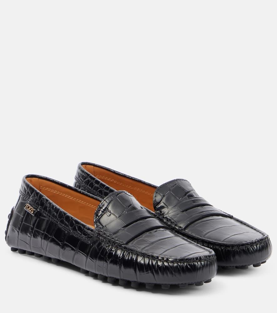 TOD'S Gommino Leather Driving Shoes In Black Product Image