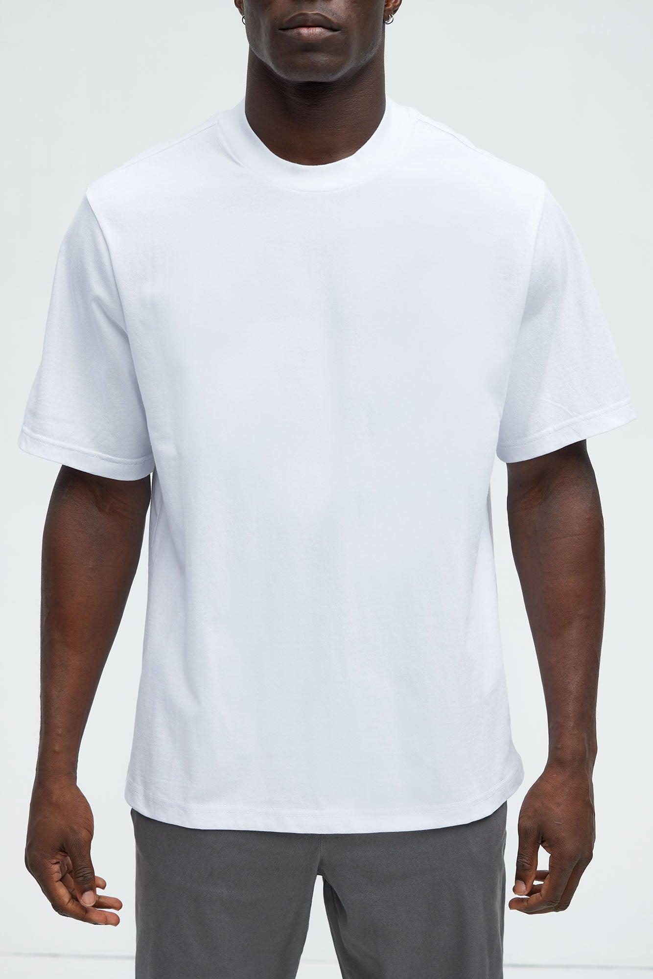 Oversized Heavyweight Short Sleeve Tee - White Product Image