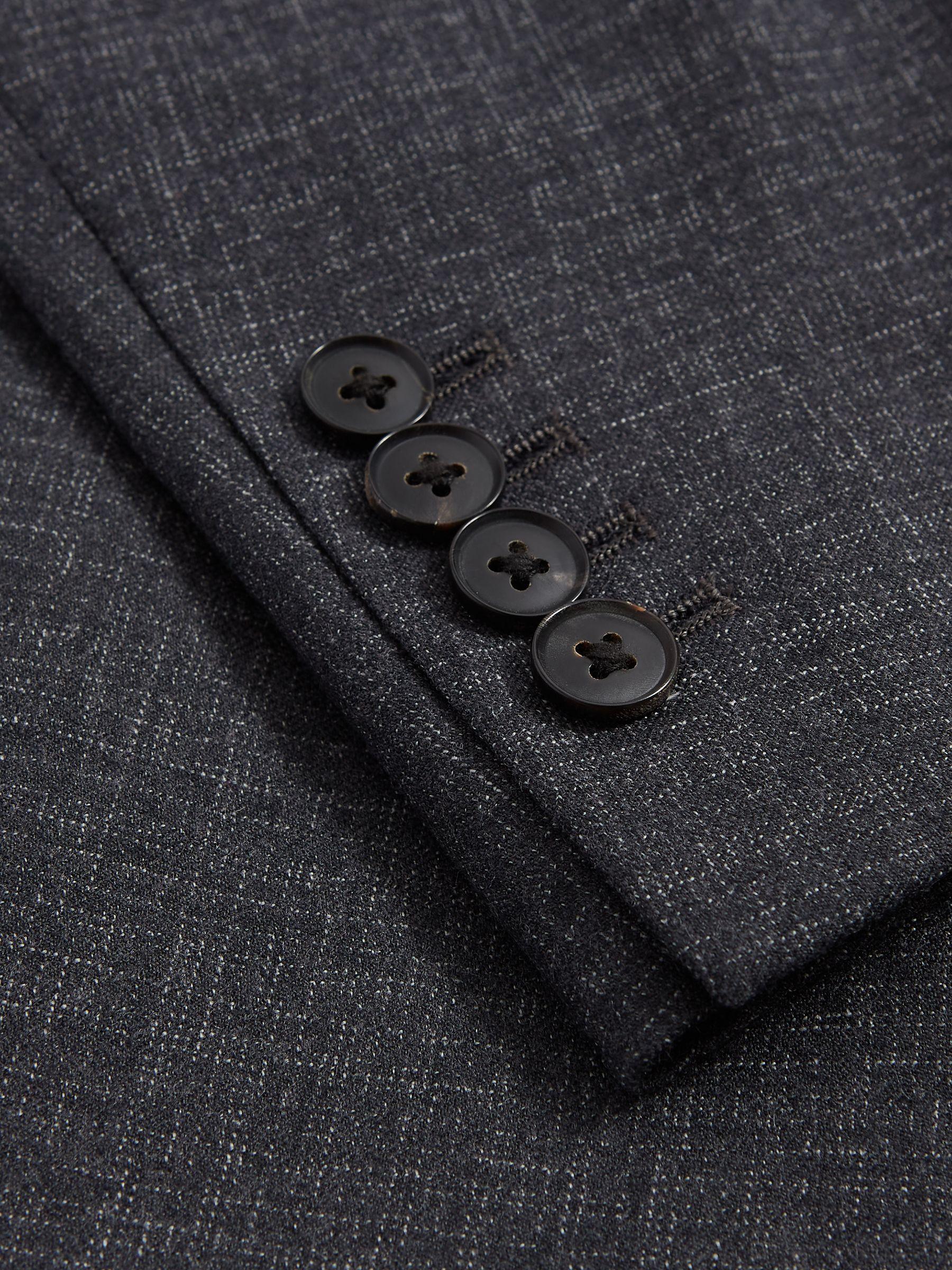Slim Fit Textured Wool Blazer in Charcoal Product Image