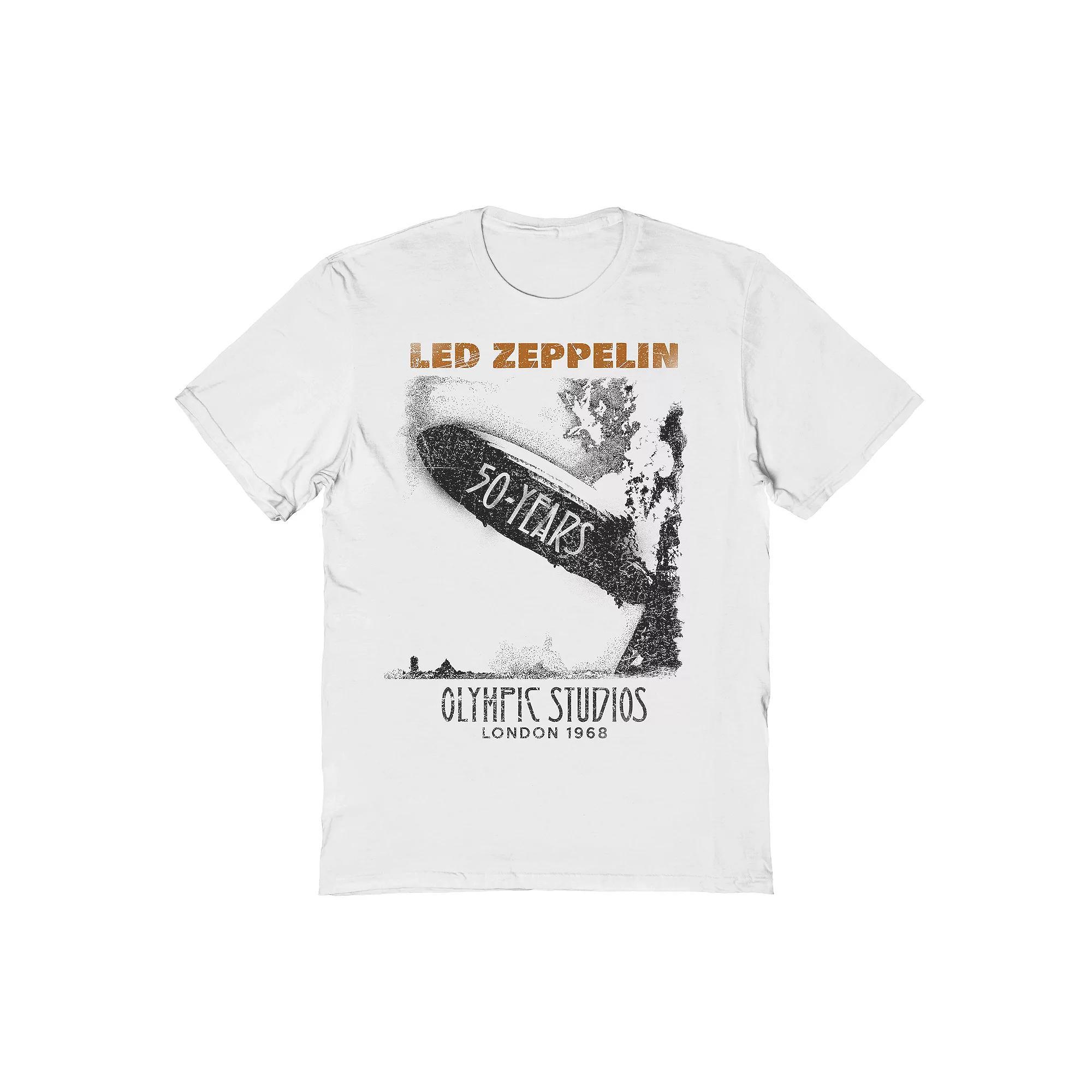 Men's Led Zeppelin Airship Graphic Tee, Size: Large, White Product Image