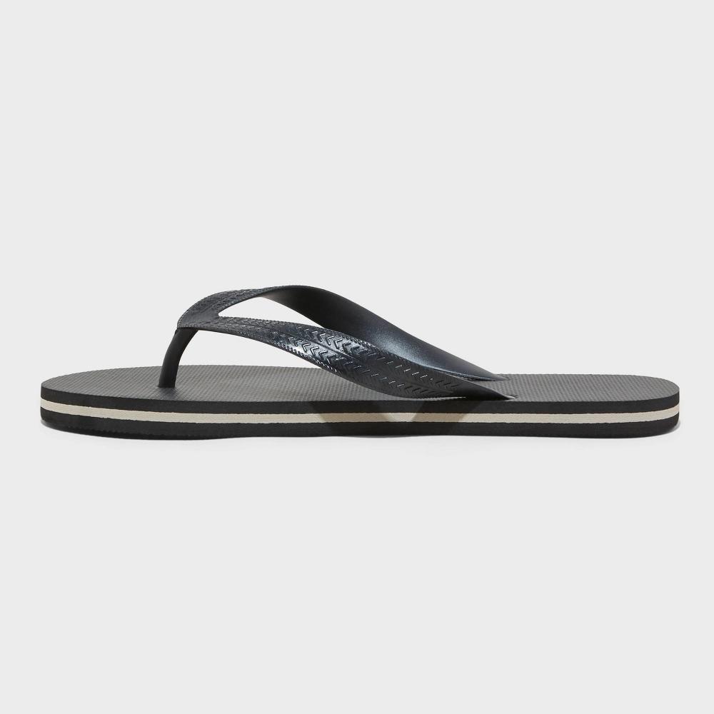 Men's Brent Flip Flop Sandals - Goodfellow & Co™ Black Product Image