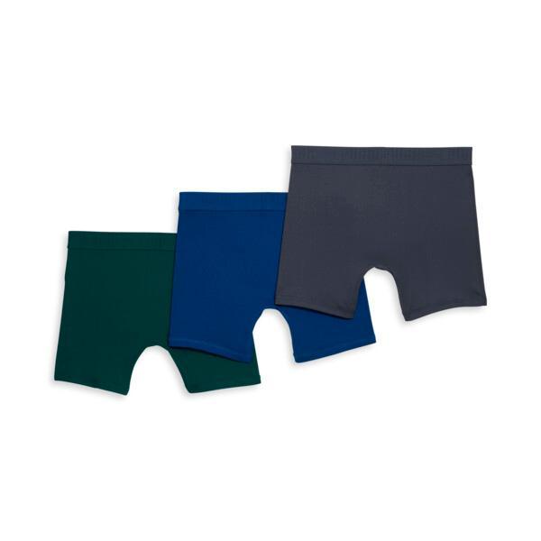 PUMA Mens Soft Boxer Briefs 3 Pack in Green Product Image