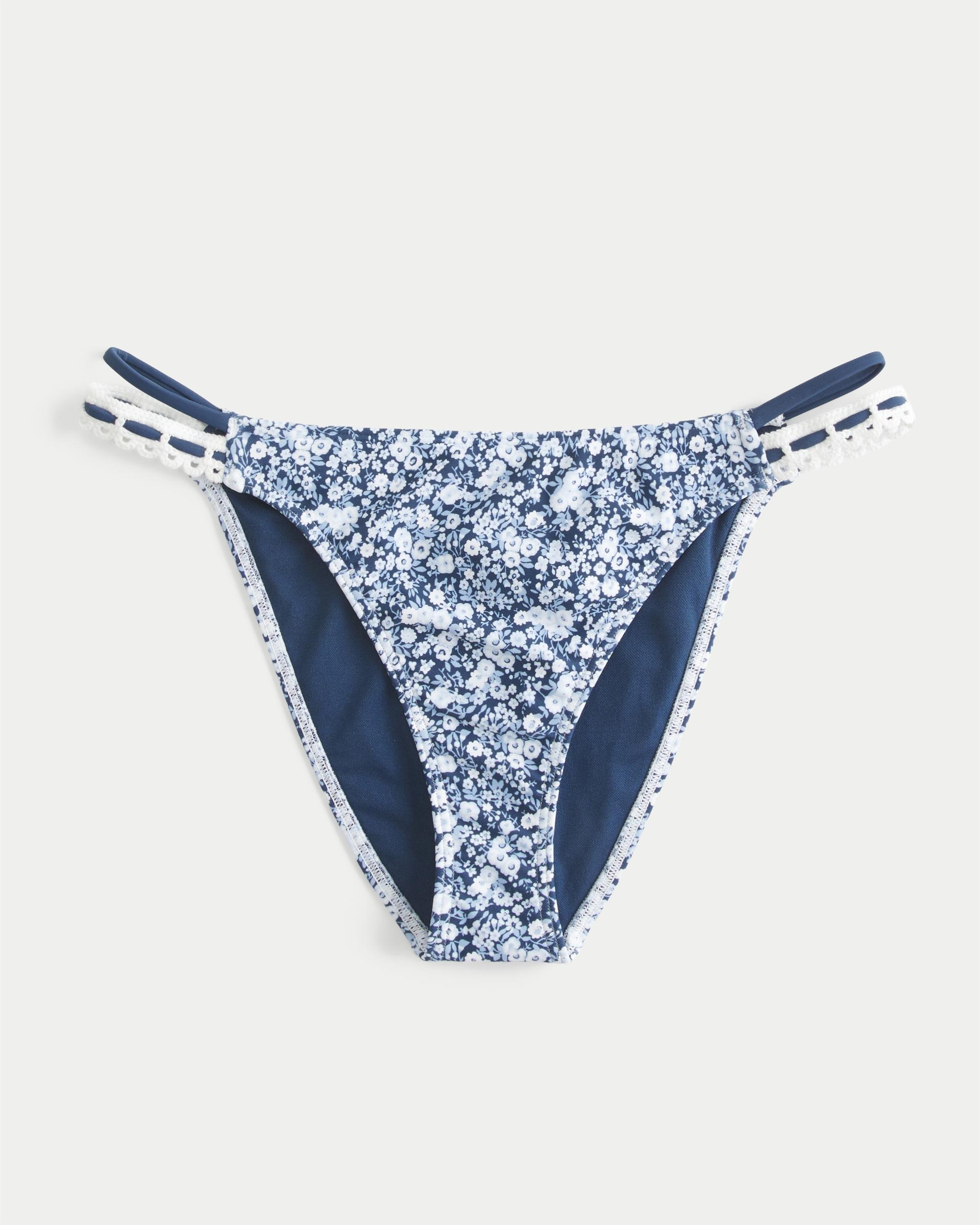 Stitched Double-Strap Cheeky Bikini Bottom Product Image