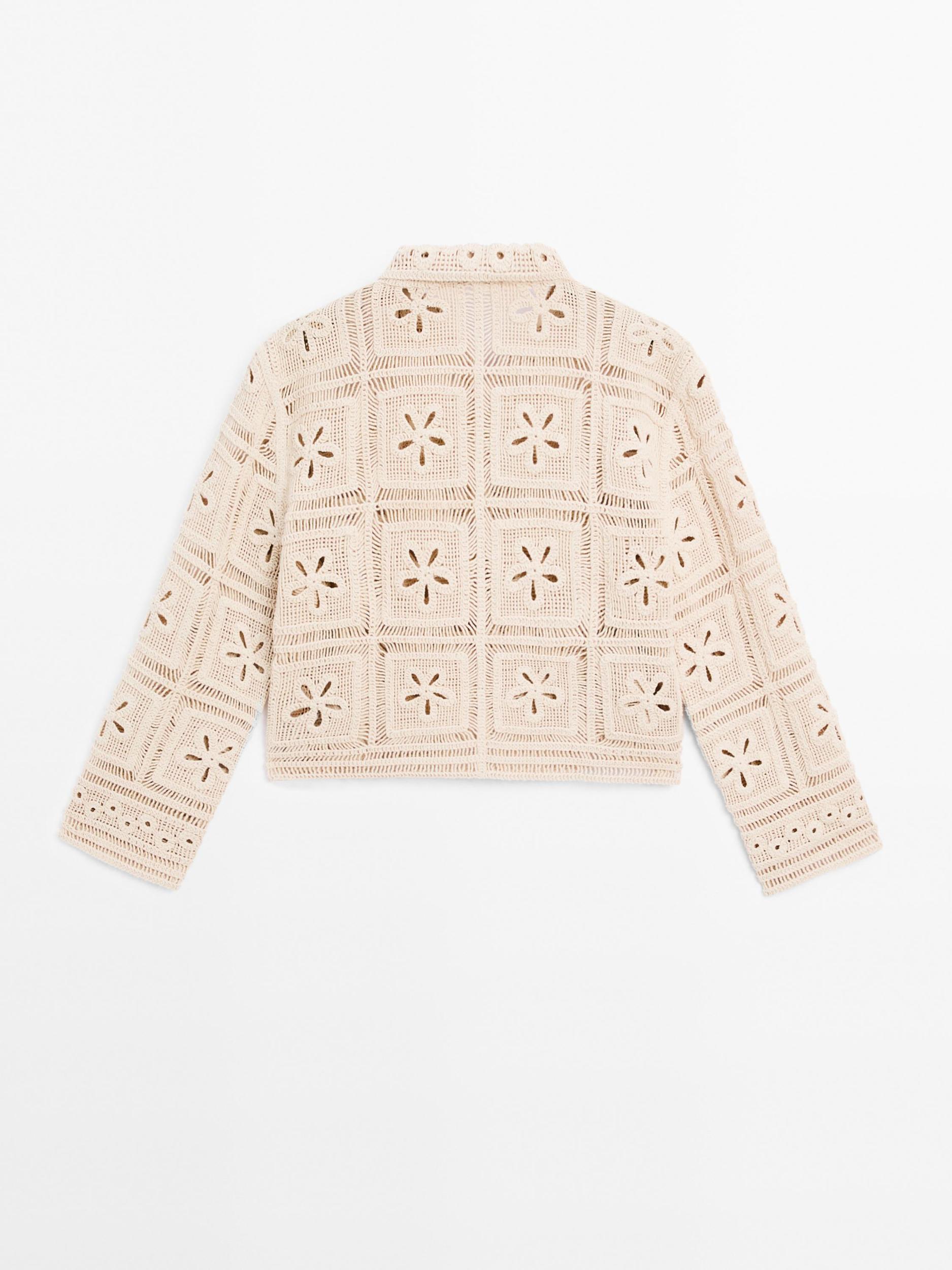 Embellished crochet cardigan Product Image