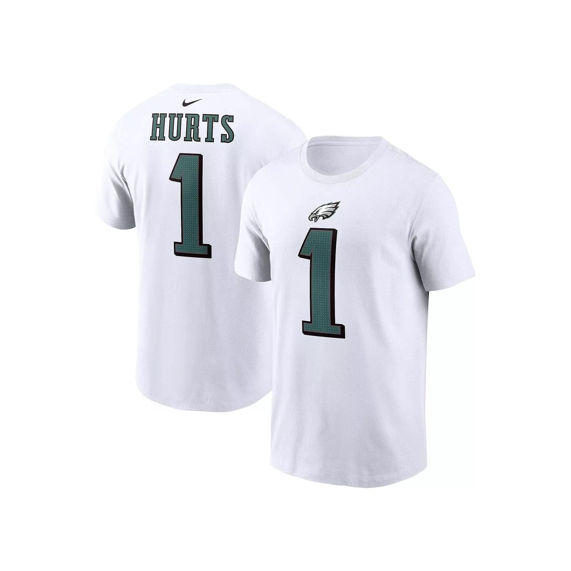 Men's Nike Jalen Hurts  White Philadelphia Eagles  Player Name & Number T-Shirt, Size: 2XL Product Image