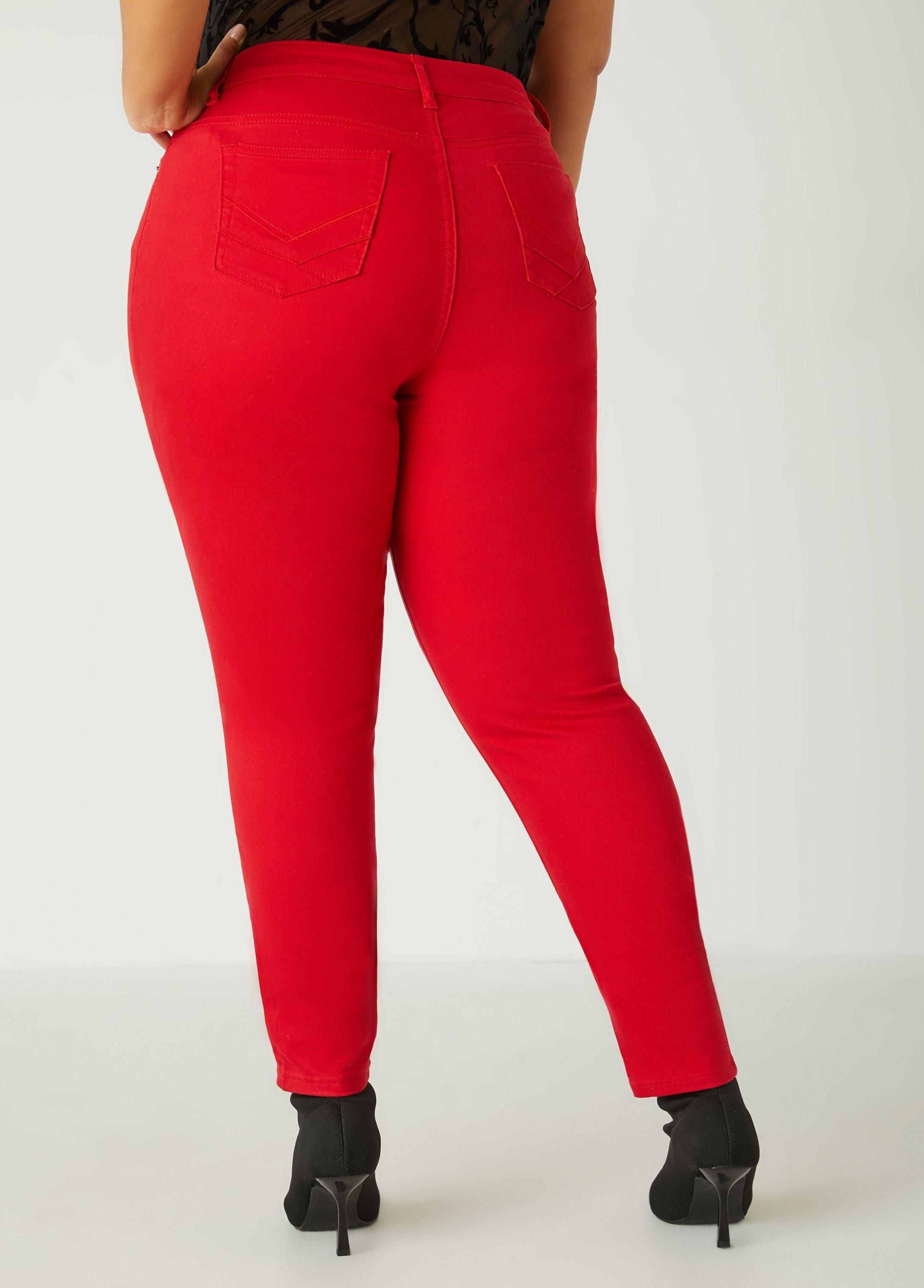 Plus Size Denim High Rise Jeggings Ashley Stewart Product Image