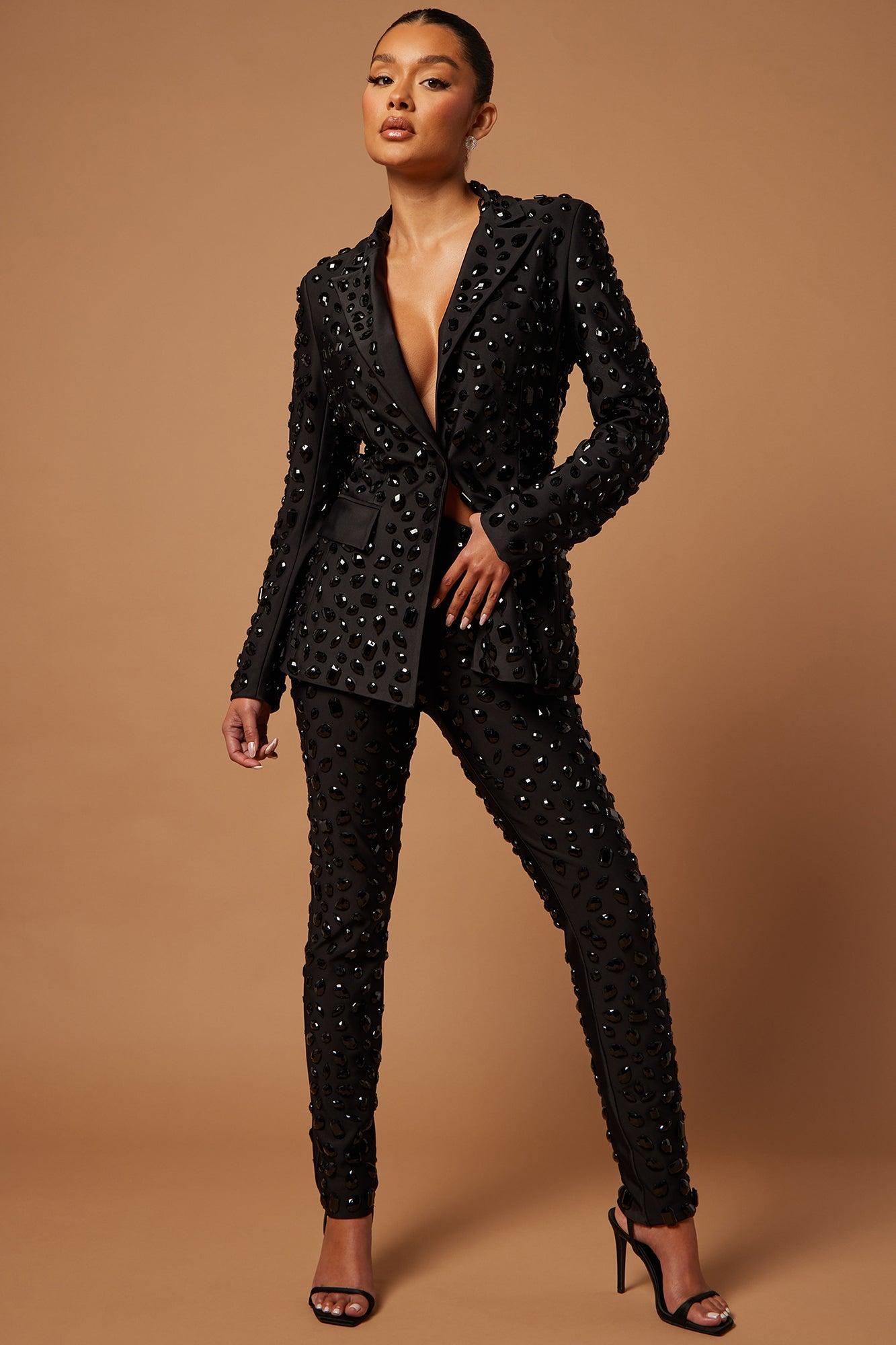 Cordelia Embellished Blazer - Black Product Image