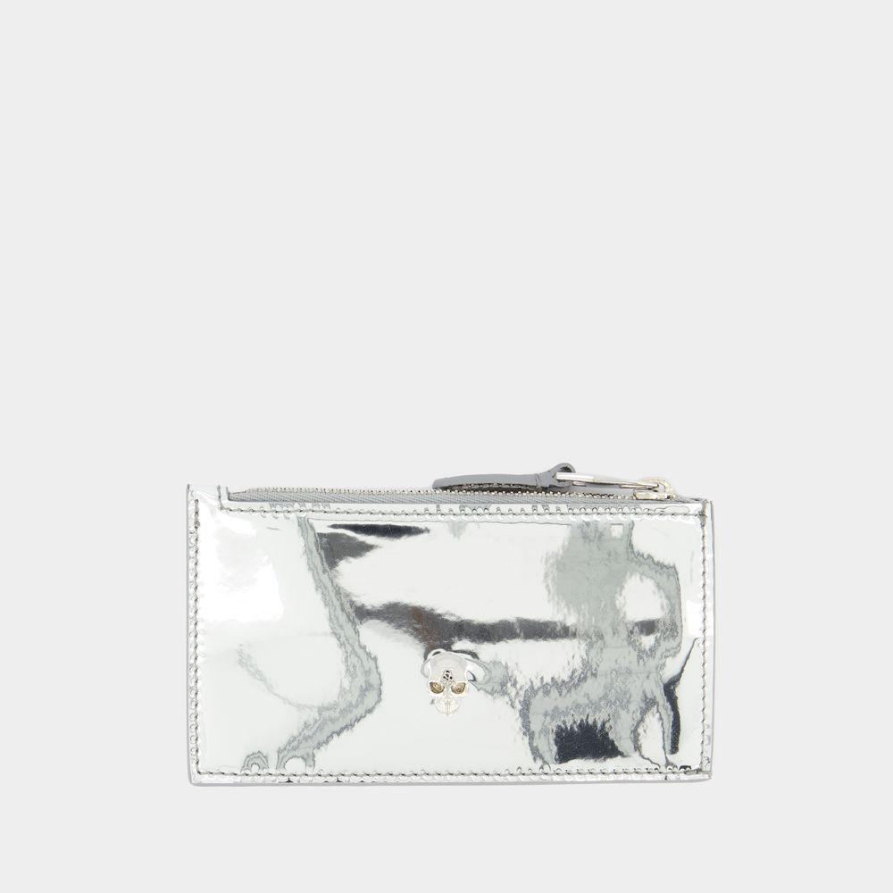 ALEXANDER MCQUEEN Small Skull Clutch  -  - Silver Product Image