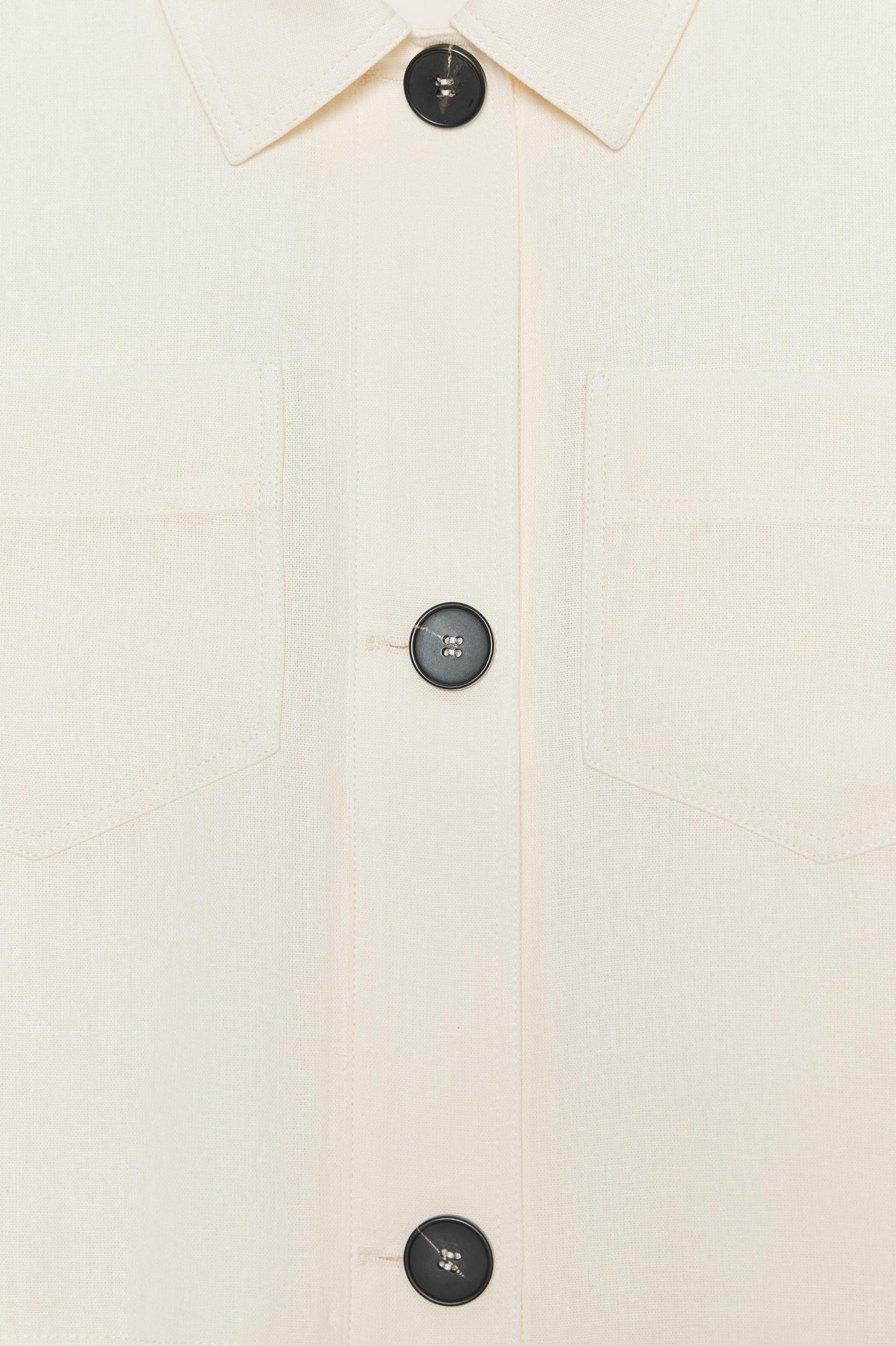 LINEN JACKET WITH CONTRAST SLEEVES Product Image