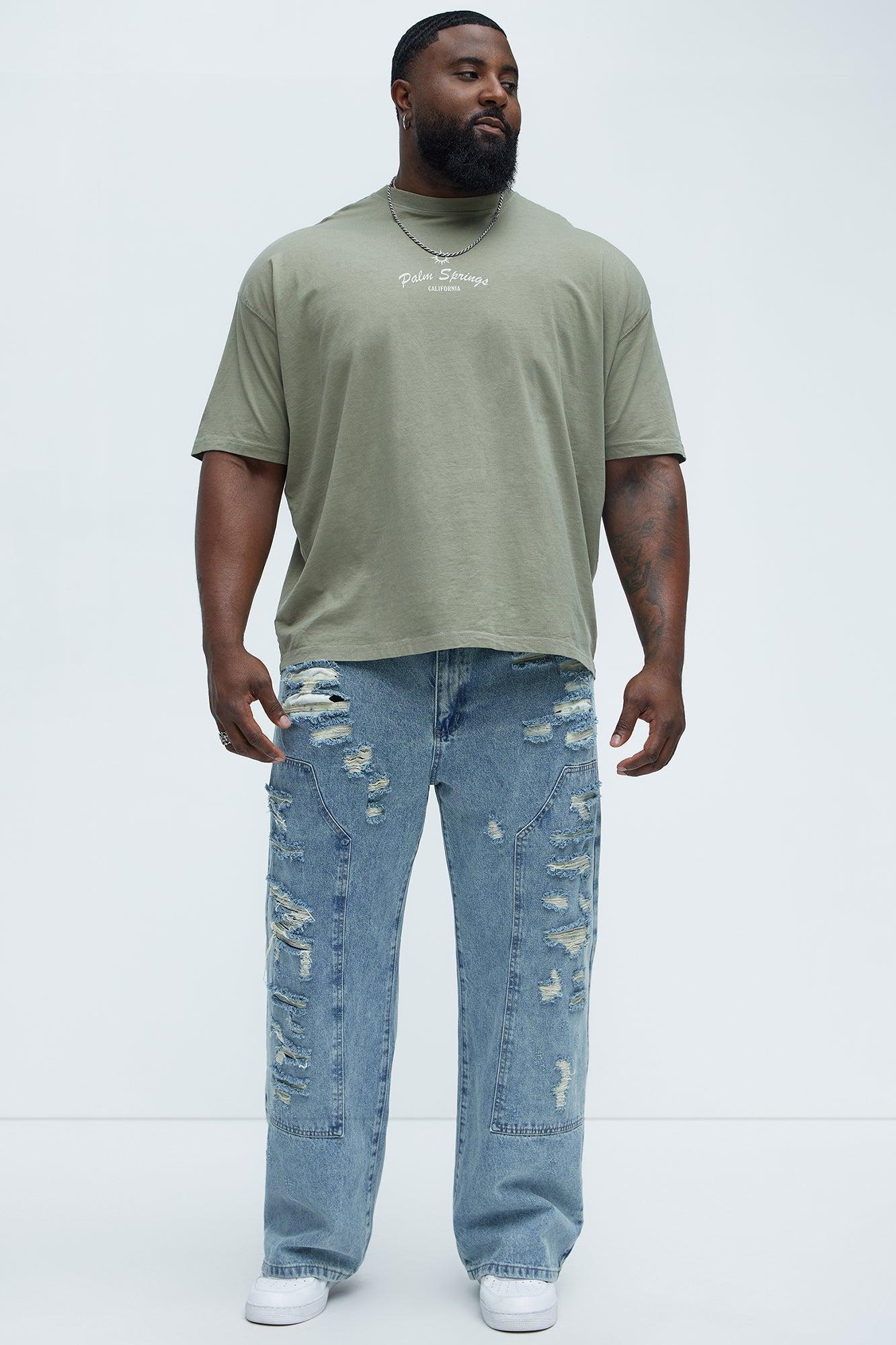 Palm Springs Get Lost Oversized Short Sleeve Tee - Olive Product Image