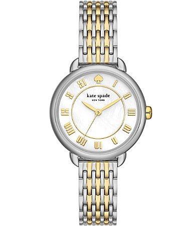 kate spade new york Womens Lily Avenue Three Hand Two Tone Stainless Steel Bracelet Watch Product Image