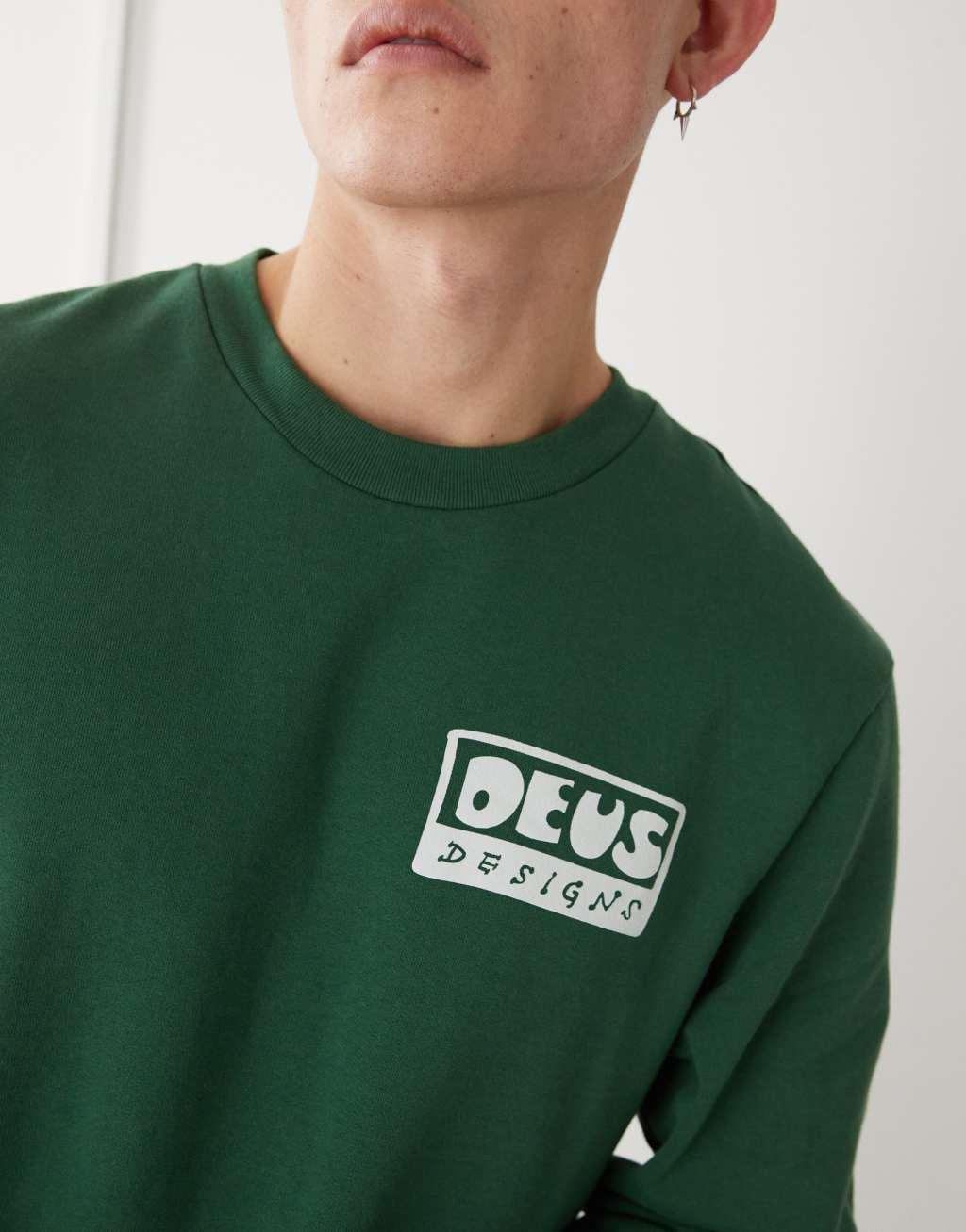 Deus Ex machina nice to see you graphic sweatshirt in hillside green Product Image