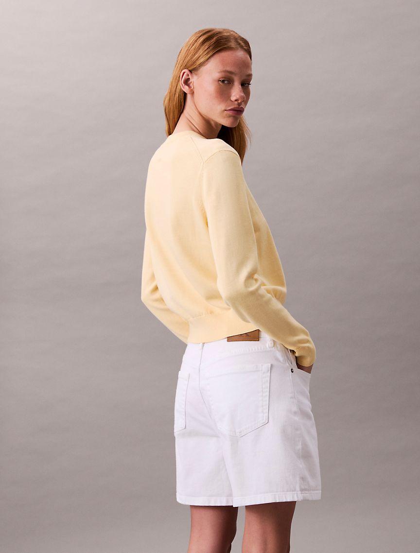 Smooth Cotton Monogram Logo Sweater Product Image