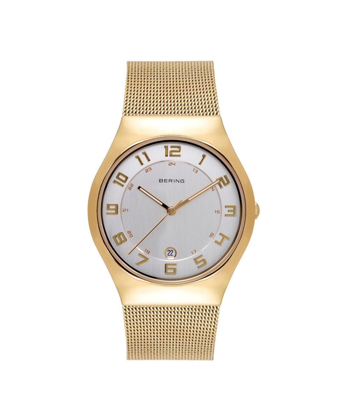 BERING Womens Classic Gold Tone Stainless Steel Mesh Watch - 11937-334 Product Image