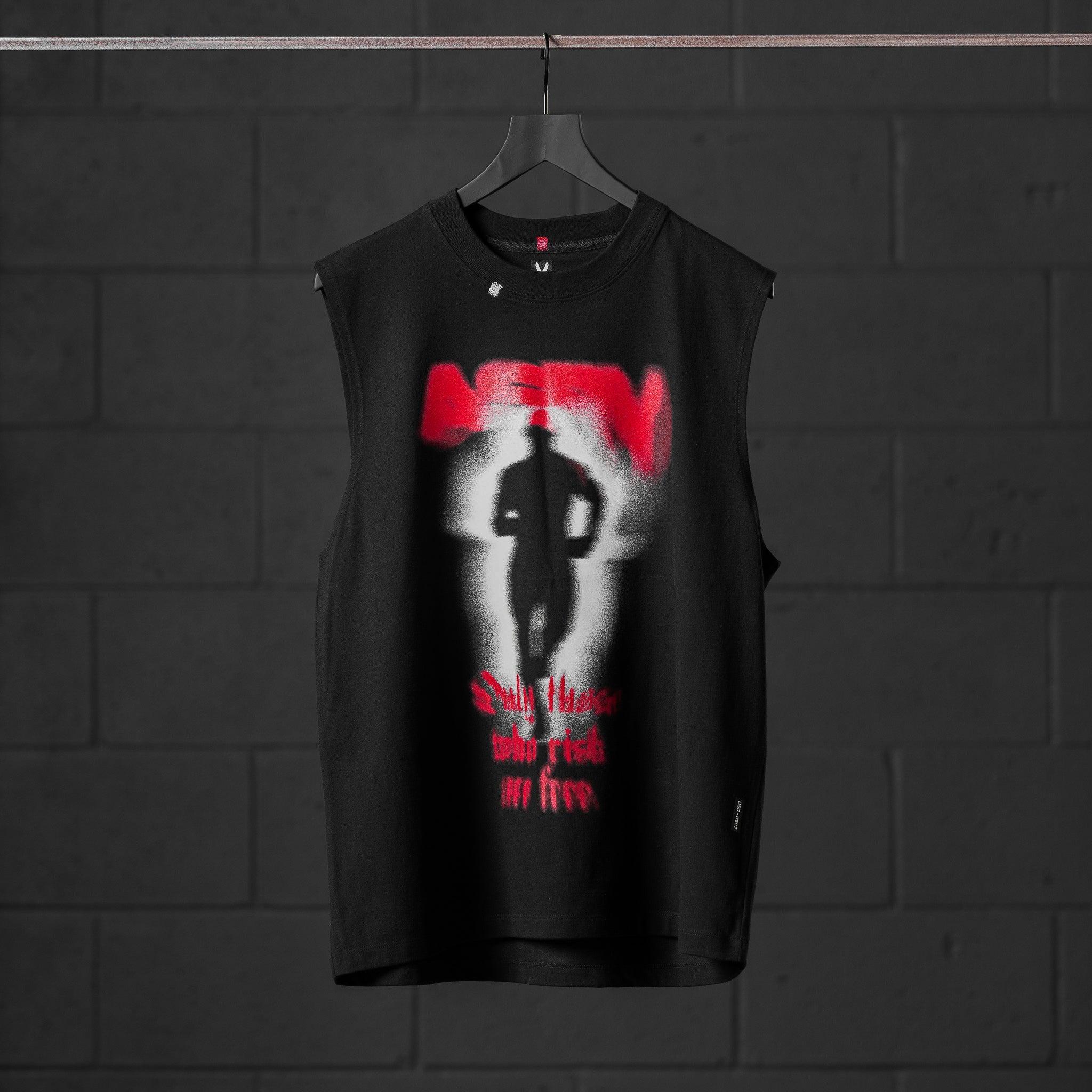 0807. Tech Essential™ Relaxed Cutoff - Black "Ghost Trace" Product Image