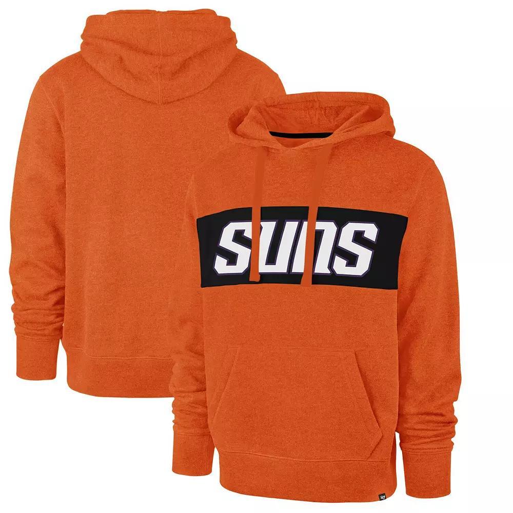 Men's '47 Orange Phoenix Suns 2021/22 City Edition Wordmark Chest Pass Pullover Hoodie, Size: 2XL, Phx Orange Product Image