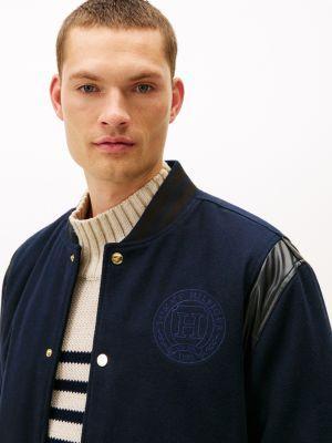 Wool-Blend Letterman Jacket Product Image