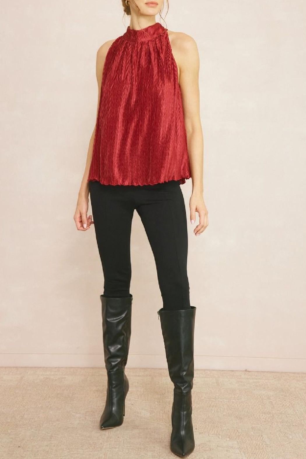 Textured Halter Top Product Image