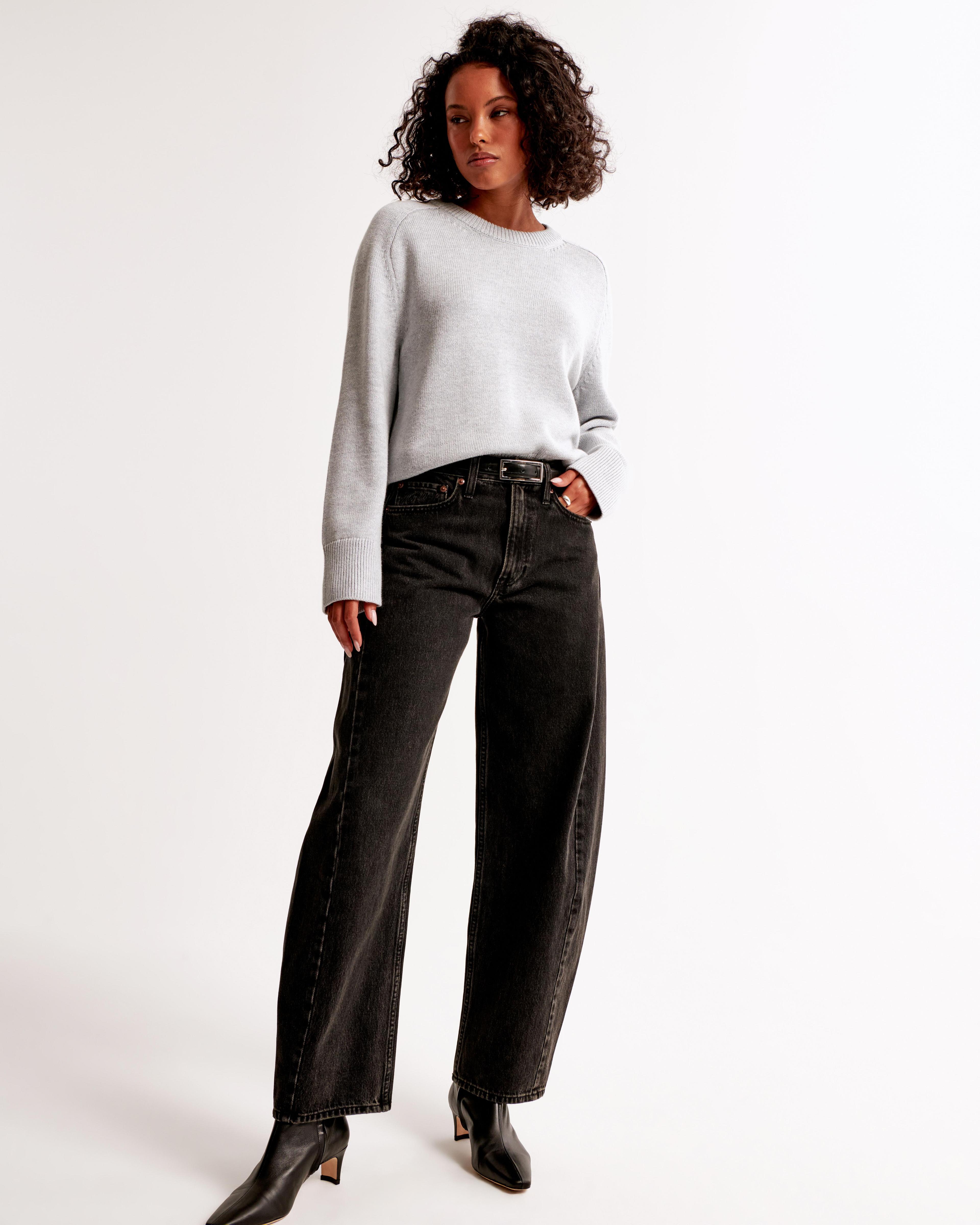 The A&F Madeline Cotton-Blend Crew Sweater Product Image