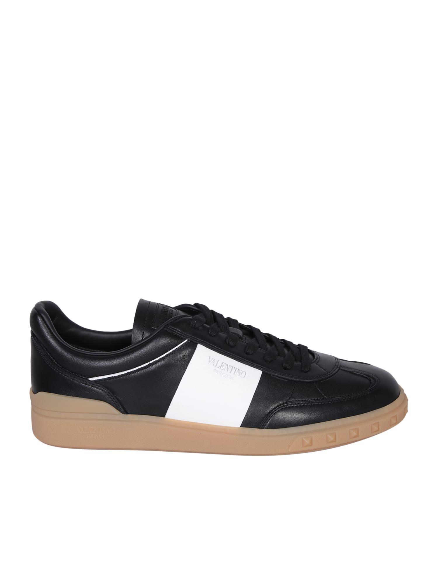 VALENTINO GARAVANI Upvillage Leather Sneakers In Grey Sapphire Product Image