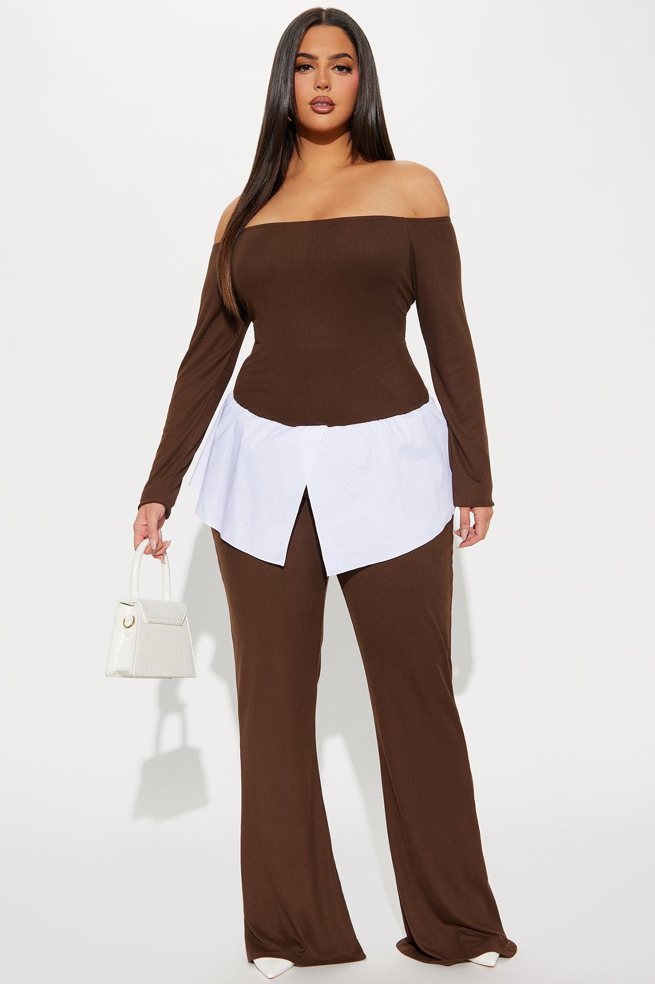Amy Pant Set - Brown Product Image