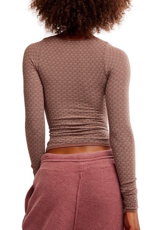 FREE PEOPLE Love Letter Long-sleeve Top In Shaved Chocolate Product Image