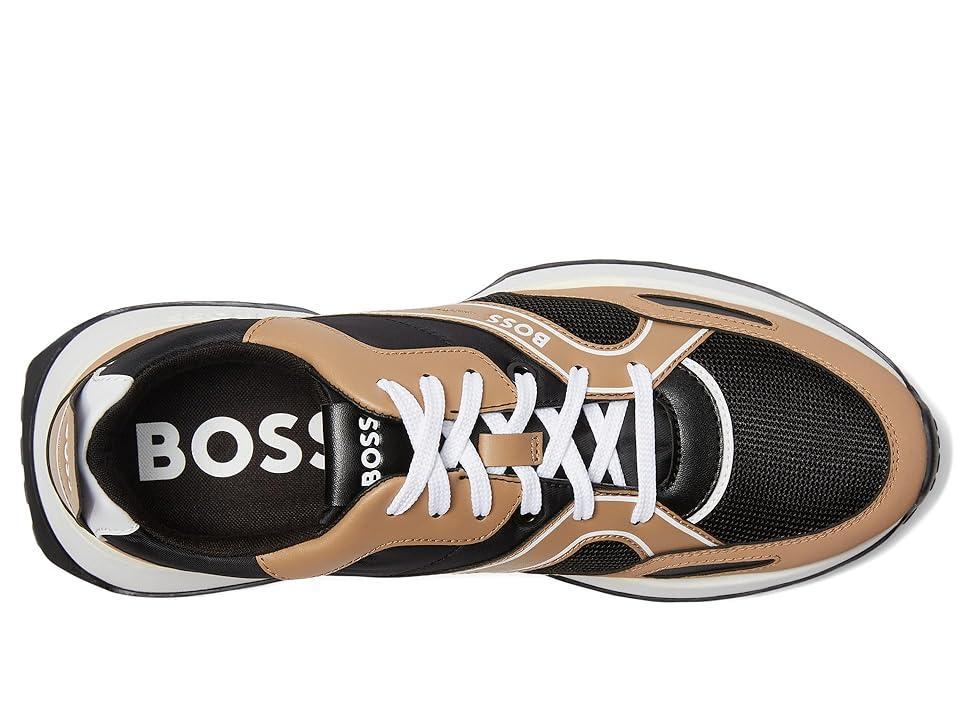 BOSS Jonah Mix Material Running Sneaker (Open Beige) Men's Shoes Product Image