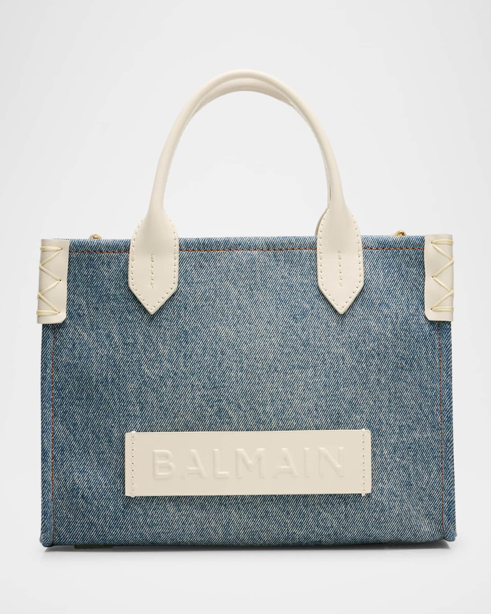 B-Army Small Shopper Tote Bag in Denim Product Image
