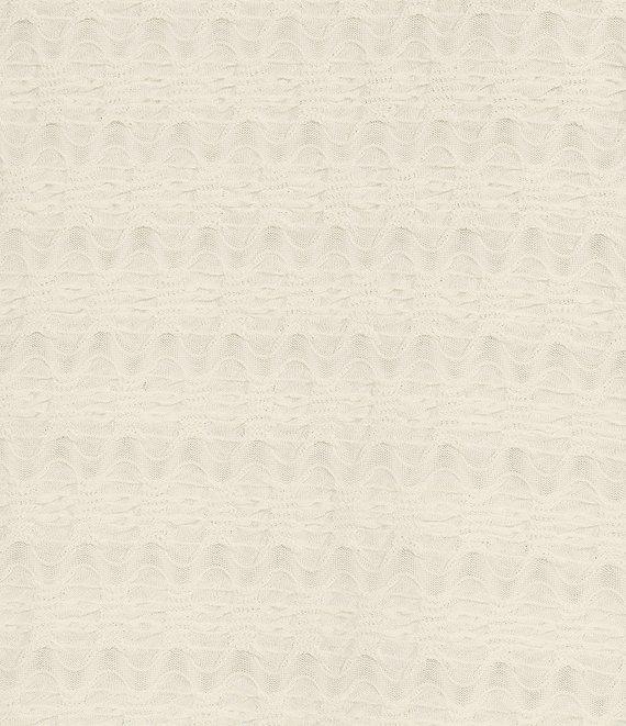 Allison Daley Petite Size 3/4 Tie Sleeve Keyhole Neck Wave Knit Top Product Image