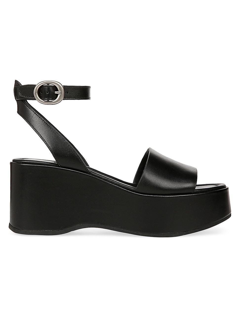 Phillipa Leather Ankle-Strap Platform Sandals Product Image