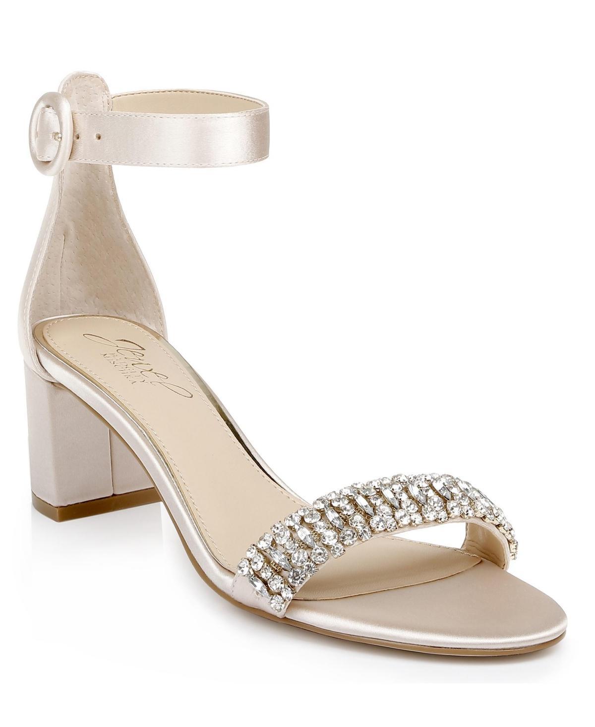 Jewel Badgley Mischka Womens James Block Heel Evening Sandals Product Image