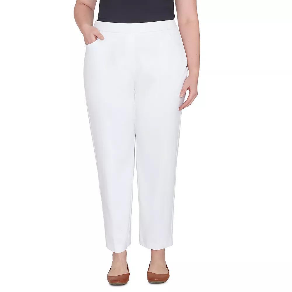 Plus Size Short Alfred Dunner Allure Pull On Ankle Pants, Womens Product Image