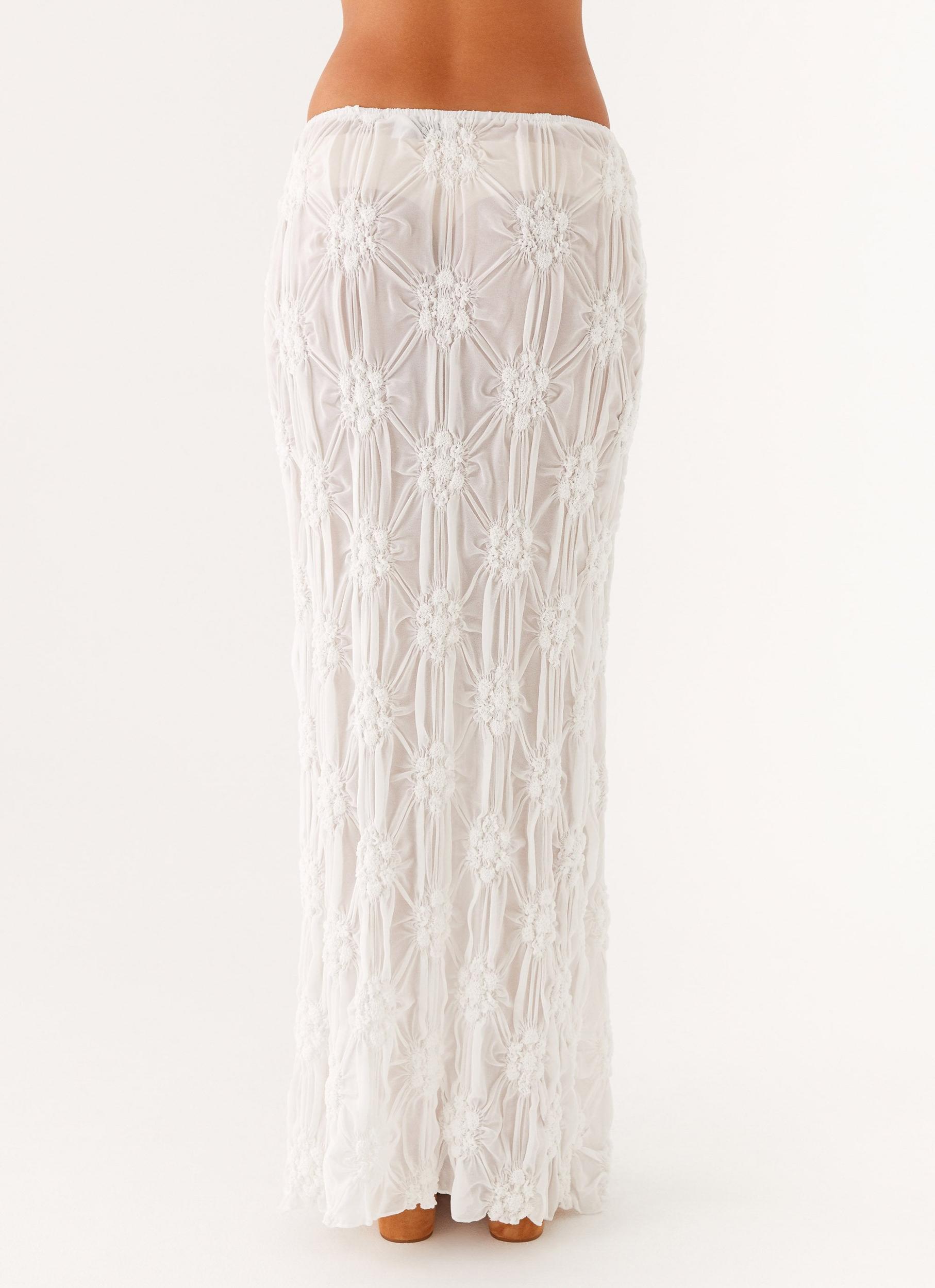 Effortlessly Low Rise Maxi Skirt - Ivory Product Image