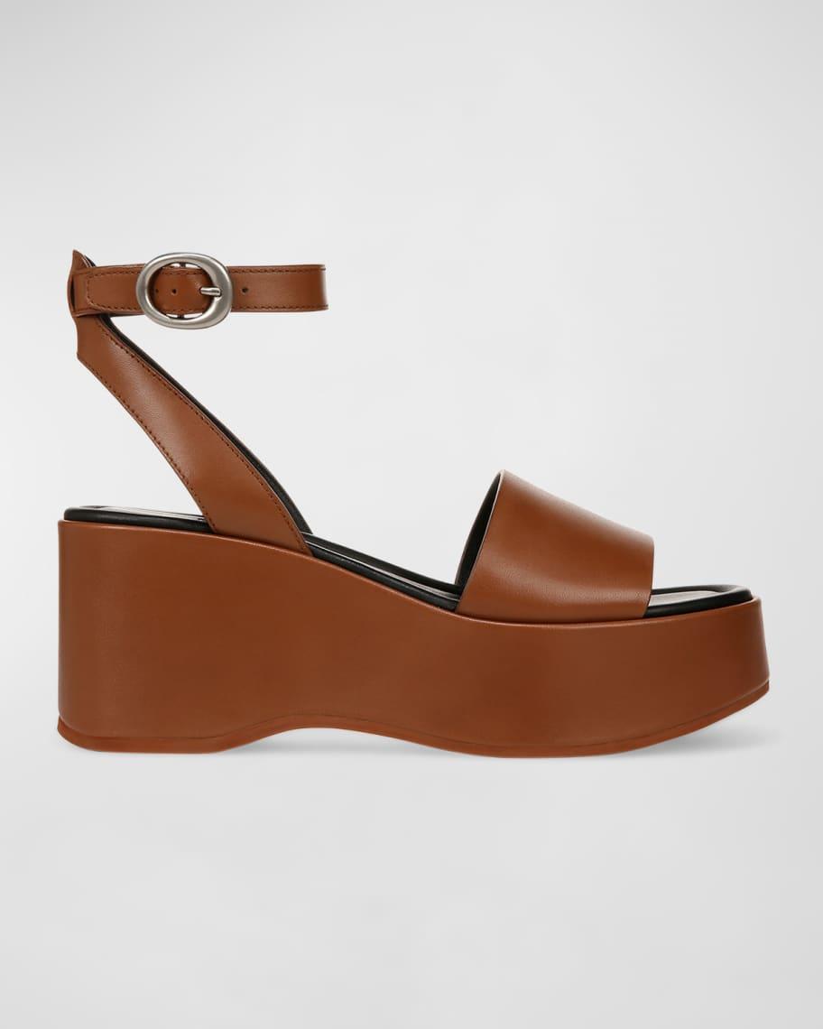 Phillipa Leather Ankle-Strap Platform Sandals Product Image