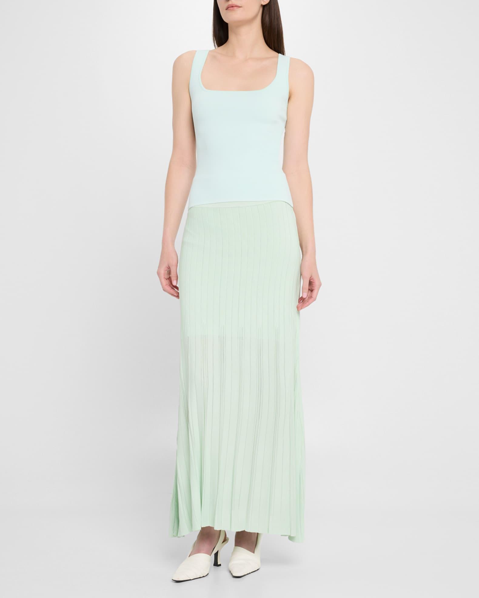 Square-Neck Knit Tank Top Product Image