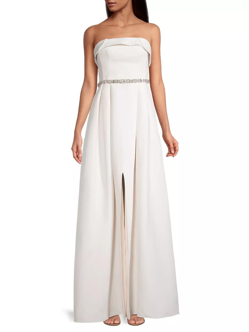 Brielle Belted Silk Faille Gown Product Image