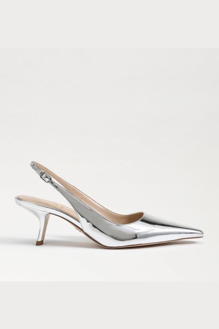 Bianka Slingback Pump - Soft Silver Patent Product Image
