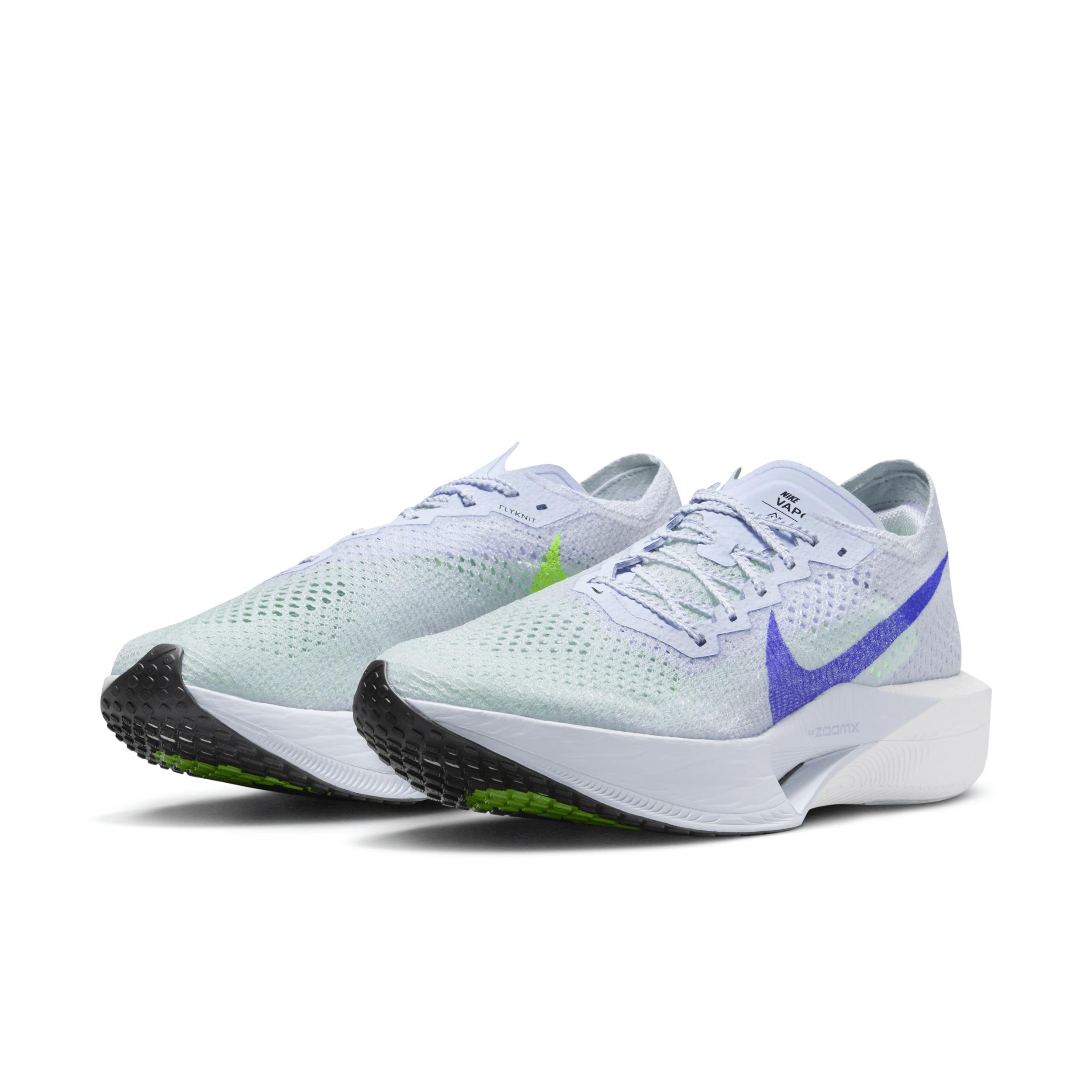 Nike Mens ZoomX Vaporfly Next% 3 - Running Shoes Football Grey/Racer Blue/Green Strike Product Image